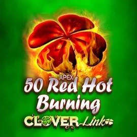 50 Red Hot Burning Clover Links slot visual from Novomatic available on crownplays.eu