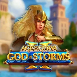 Age Of The Gods: God Of Storms 2 online game logo by Playtech on crownplays.eu