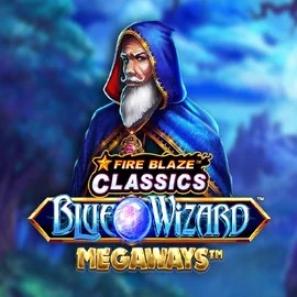 Enjoy Fire Blaze Blue Wizard Megaways by Rarestone Gaming – logo hosted on crownplays.eu
