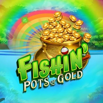 Fishin Pots Of Gold online game logo by Gameburger Studios on crownplays.eu