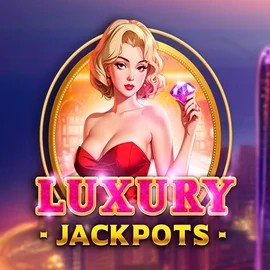Luxury Jackpots slot logo by Triple Cherry at CrownPlay Casino