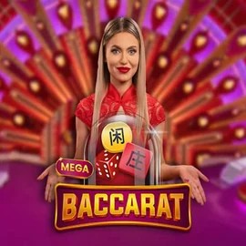 Mega Baccarat casino game by Pragmatic Play – featured logo at CrownPlay Casino