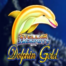 Official Jackpots logo: Dolphin Gold with Stellar Jackpots by Lightning Box Game at CrownPlay Casino