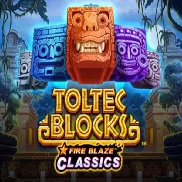 Fire Blaze: Toltec Blocks by Rarestone Gaming, showcased at crownplays.eu – game logo